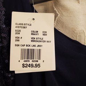 WOMENS PLUS SIZE DRESS (Gown) NAVY BLUE 20w